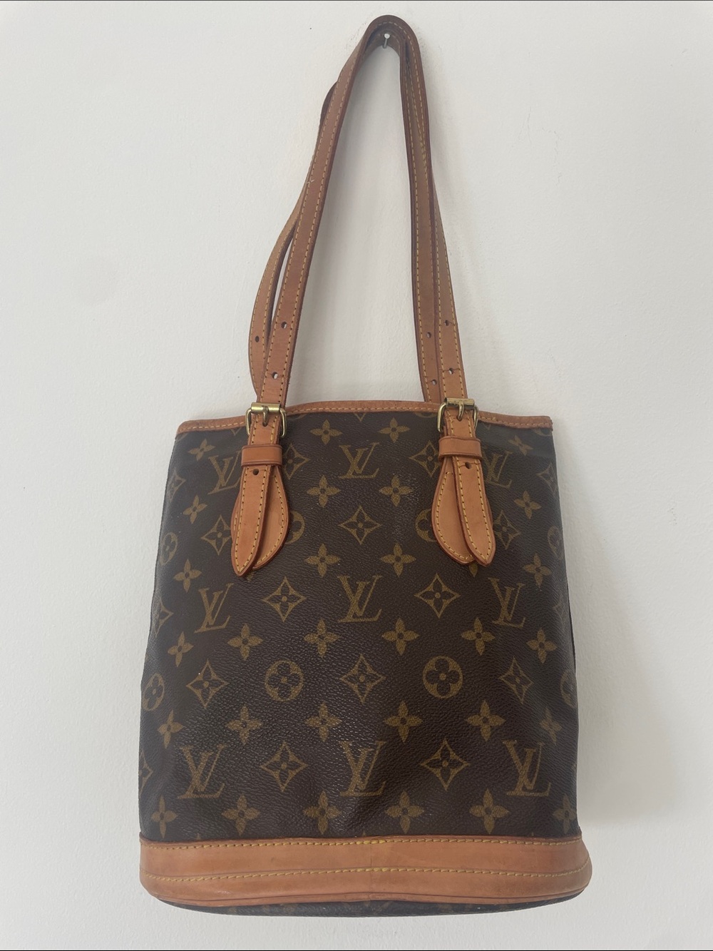 Louis Vuitton Brown Monogram Shoulder Bucket Bag
